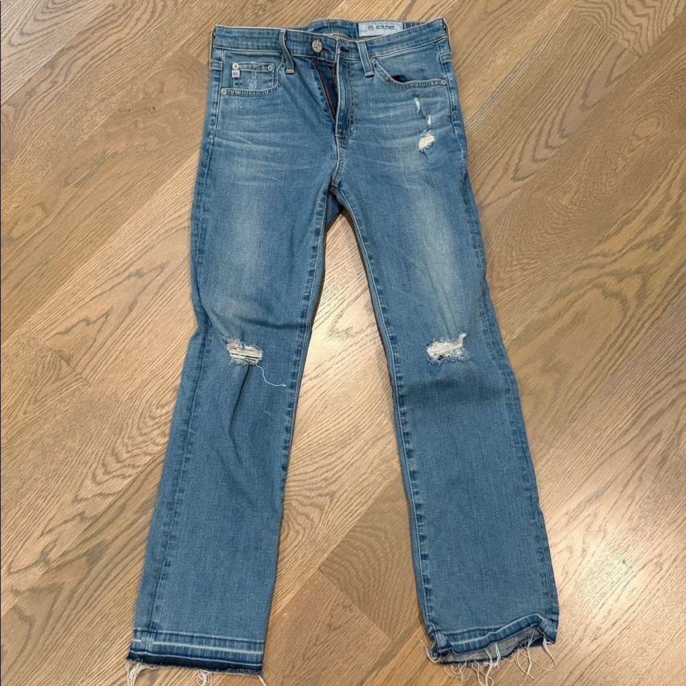 AG Adriano Goldschmied Blue Cropped Jeans